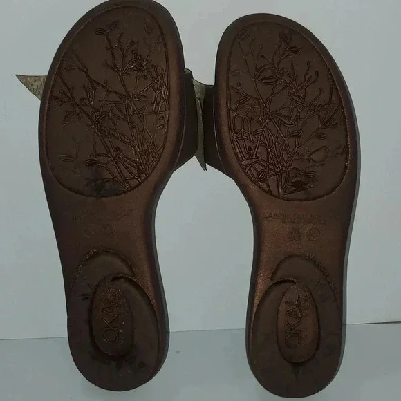 Oka B Leopard Print Bow Slip On Slide Comfort Summer Sandals Shoes Size M/L 8-9 - Picture 11 of 16